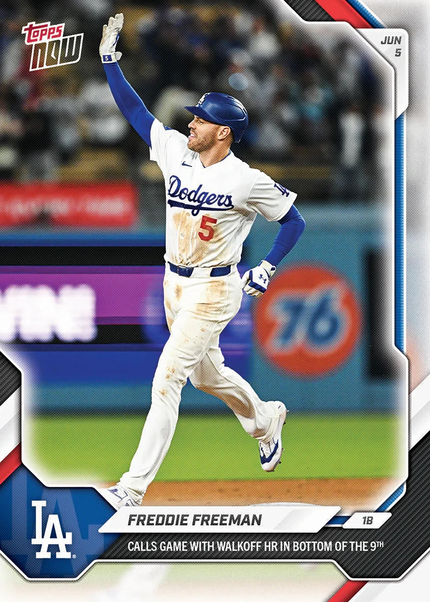 2026 Topps Now • Freddie Freeman #293 • Walk-Off HR Calls Game In 9th • Dodgers