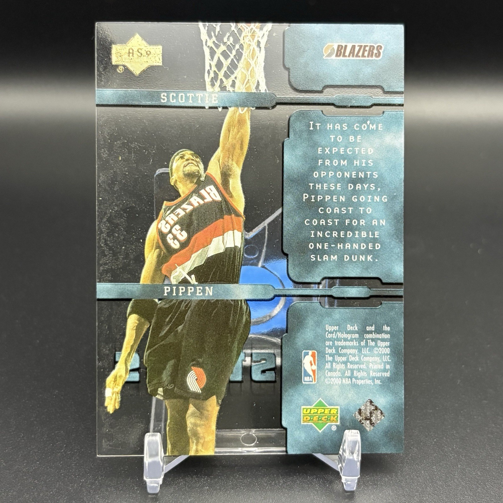2000-01 Upper Deck Slam Air Styles #AS9 Scottie Pippen Acetate