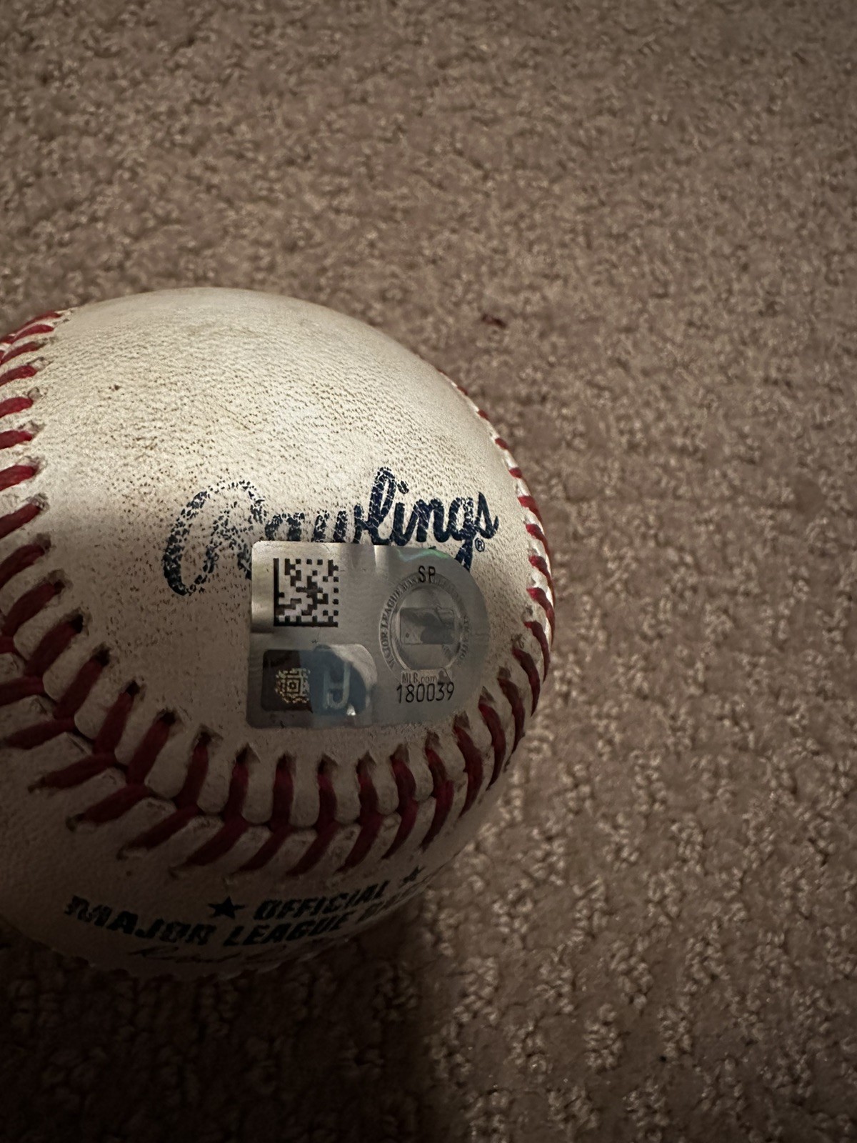 Paul Skenes Game Used Ball 1 LEFT 4/1/26, He Won, Used 2 pitches Curve & Sinker