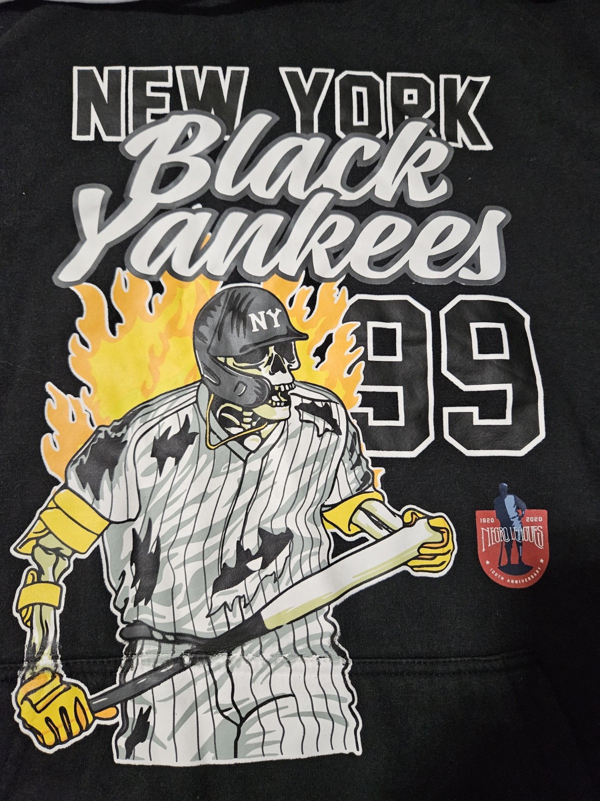 NLBM New York Black Yankees Pullover Hoodie Size XL