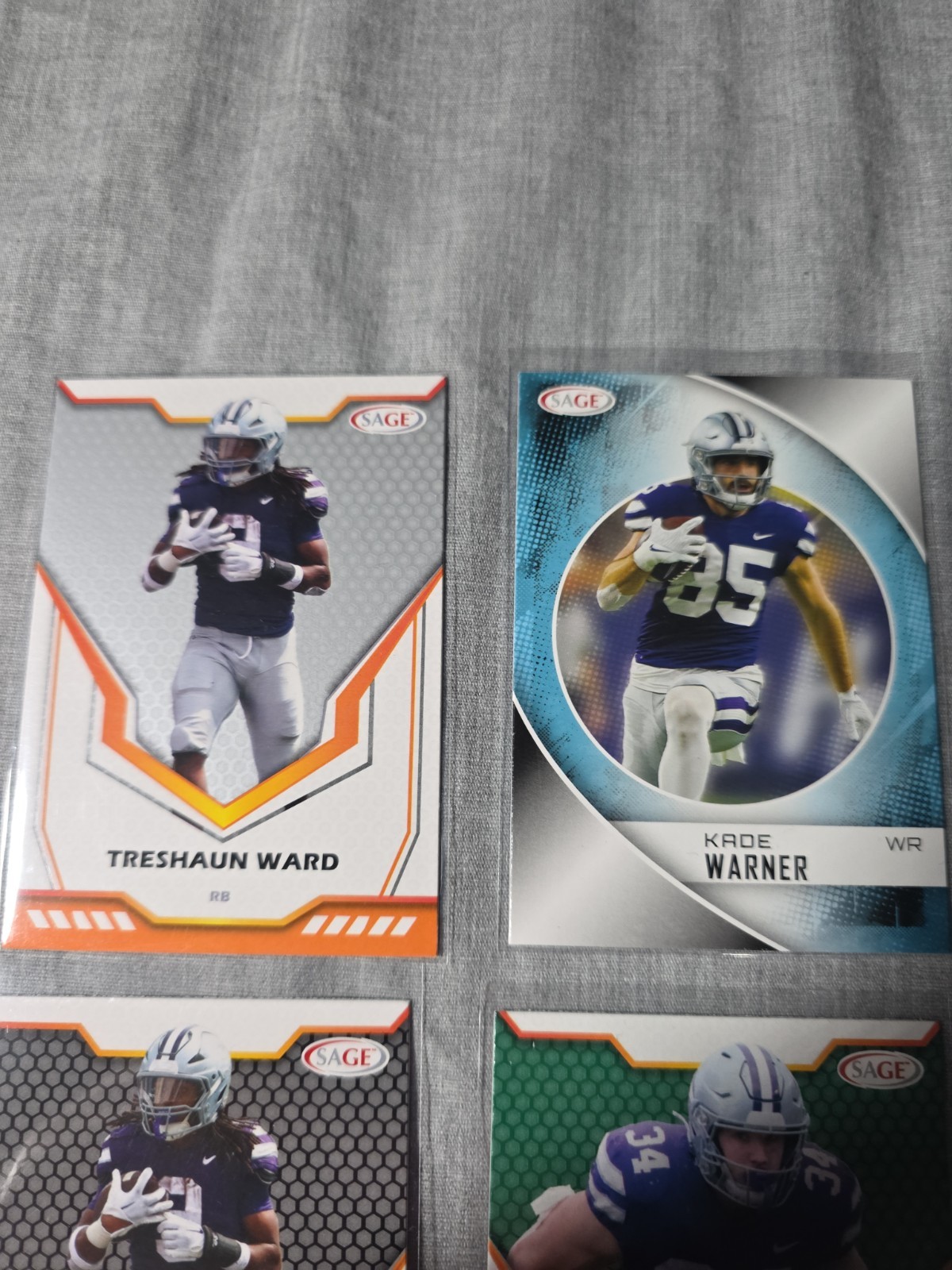 Kansas State University Basketball & Football Trading Card Lot Of 8