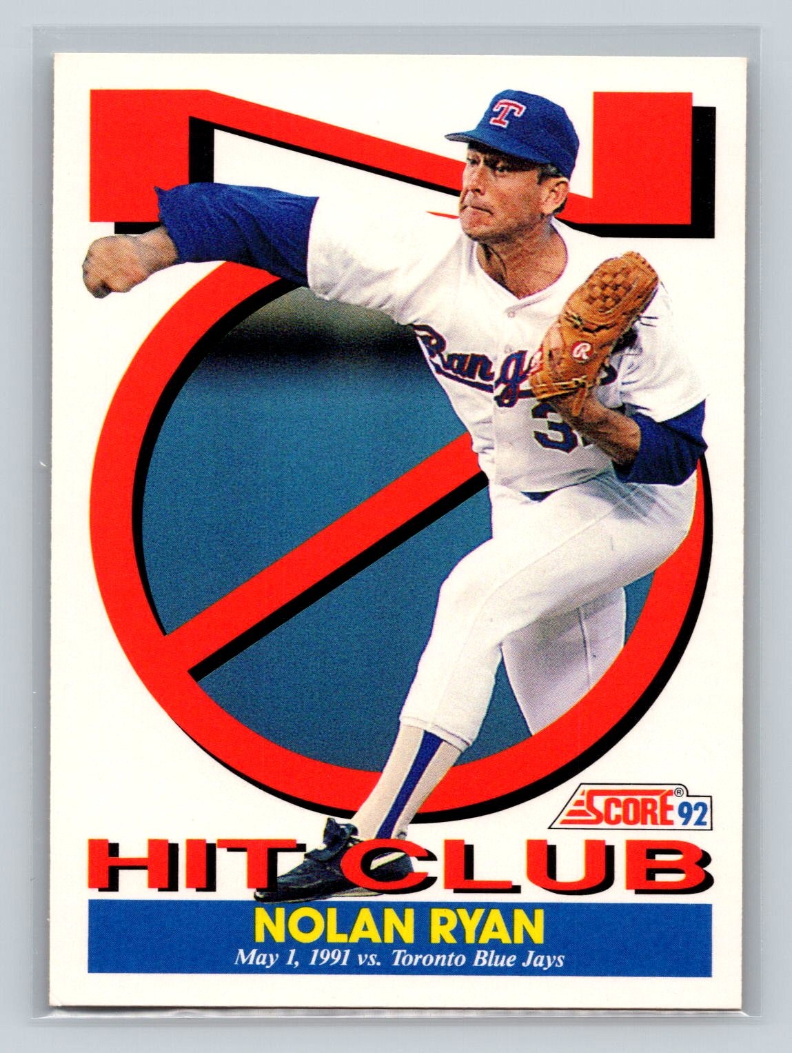 1992 Score #425 Nolan Ryan Texas Rangers
