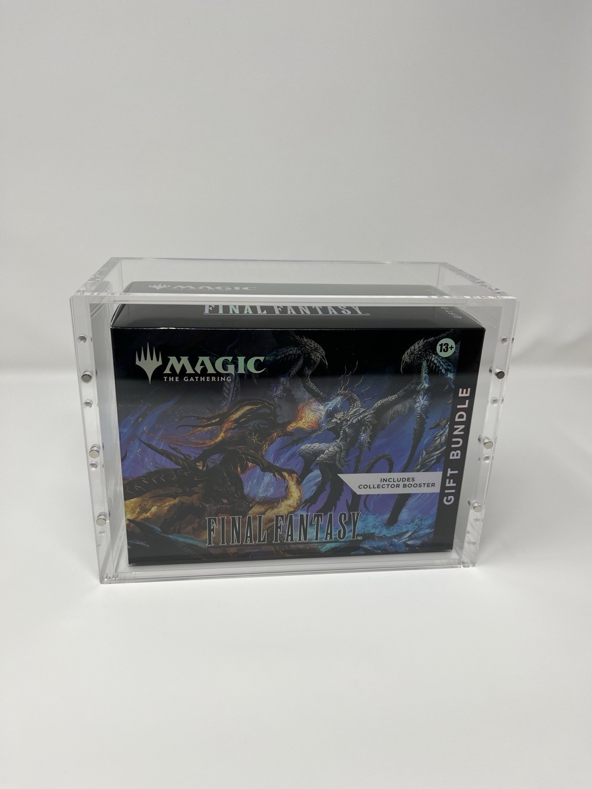 Acrylic Display Case Magnetic Lid FITS Magic MTG Final Fantasy GIFT BUNDLE Box