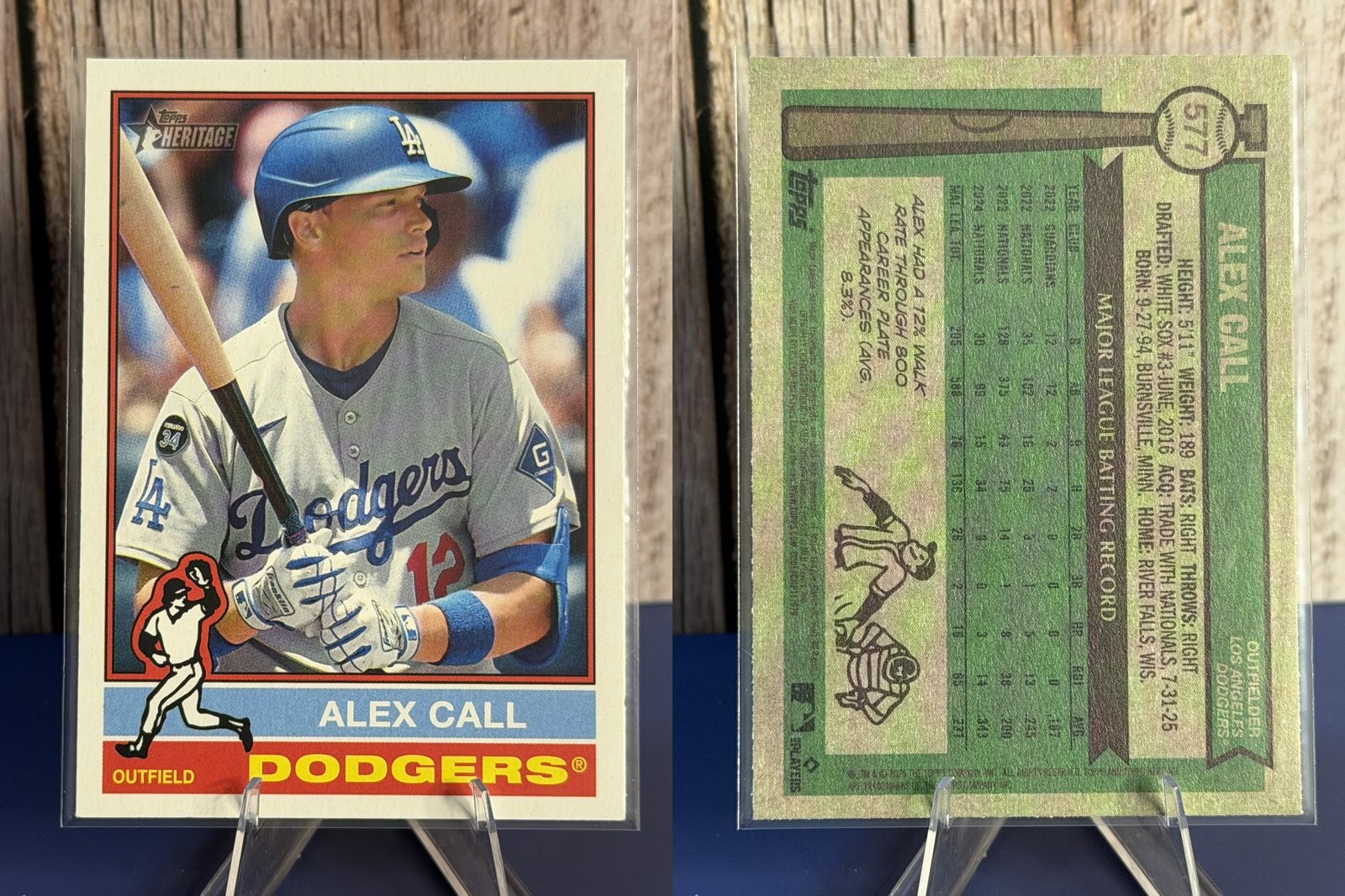 2025 Topps Heritage Alex Call #577 NM Dodgers