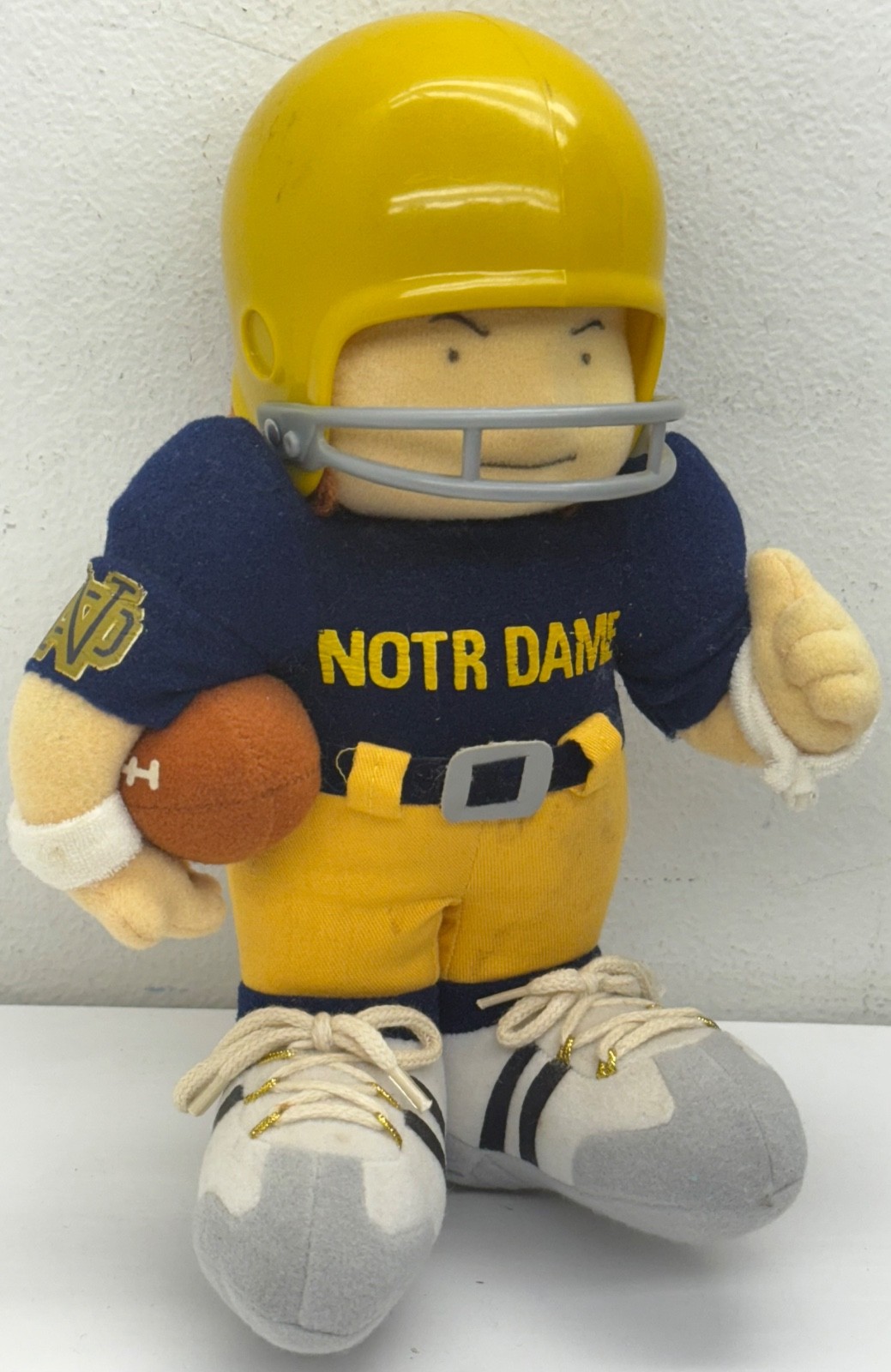 1985 Notre Dame Fighting Irish Plush Doll NCAA Figure 8.5” College Mascot Tudor