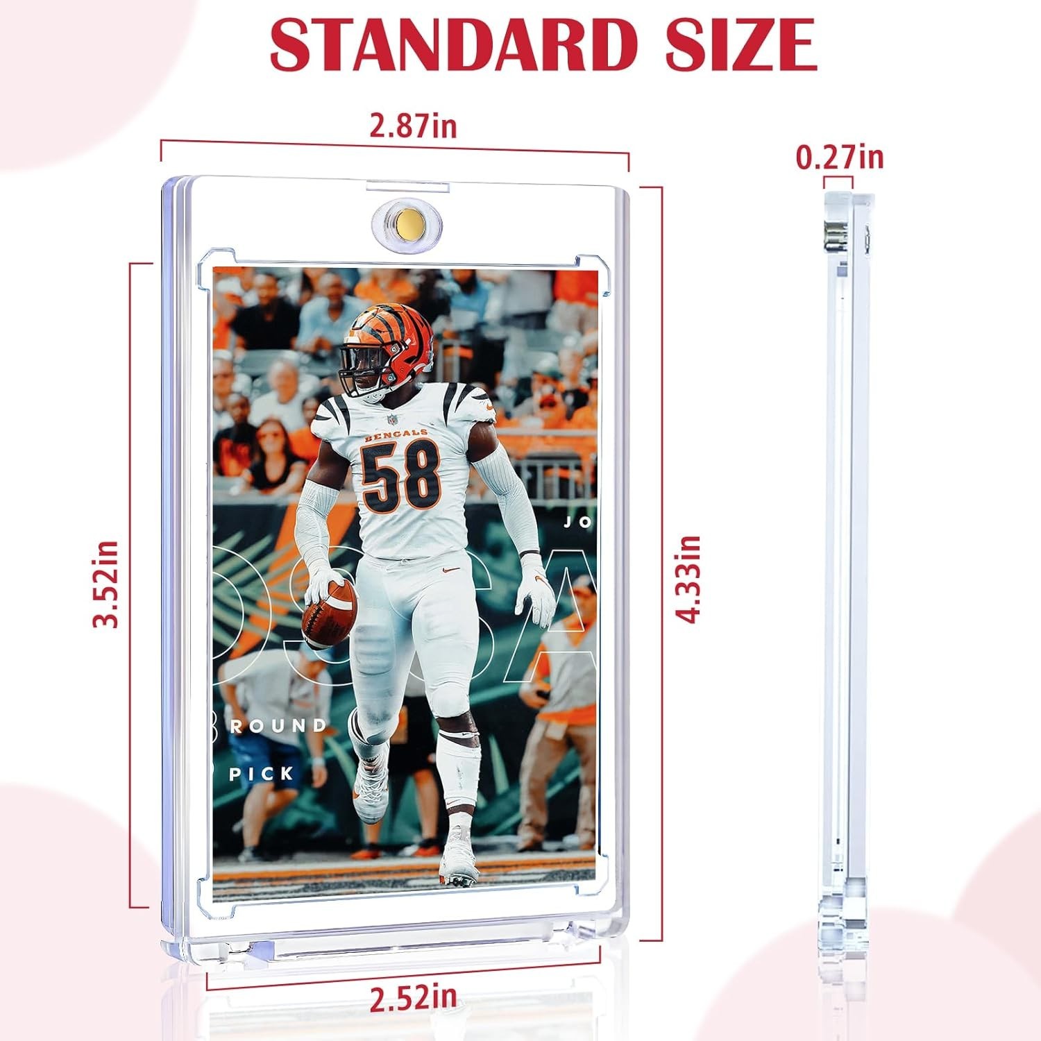 10 PCS Magnetic Trading Cards Holders – 35PT Hard Cards Sleeves Case for MTG
