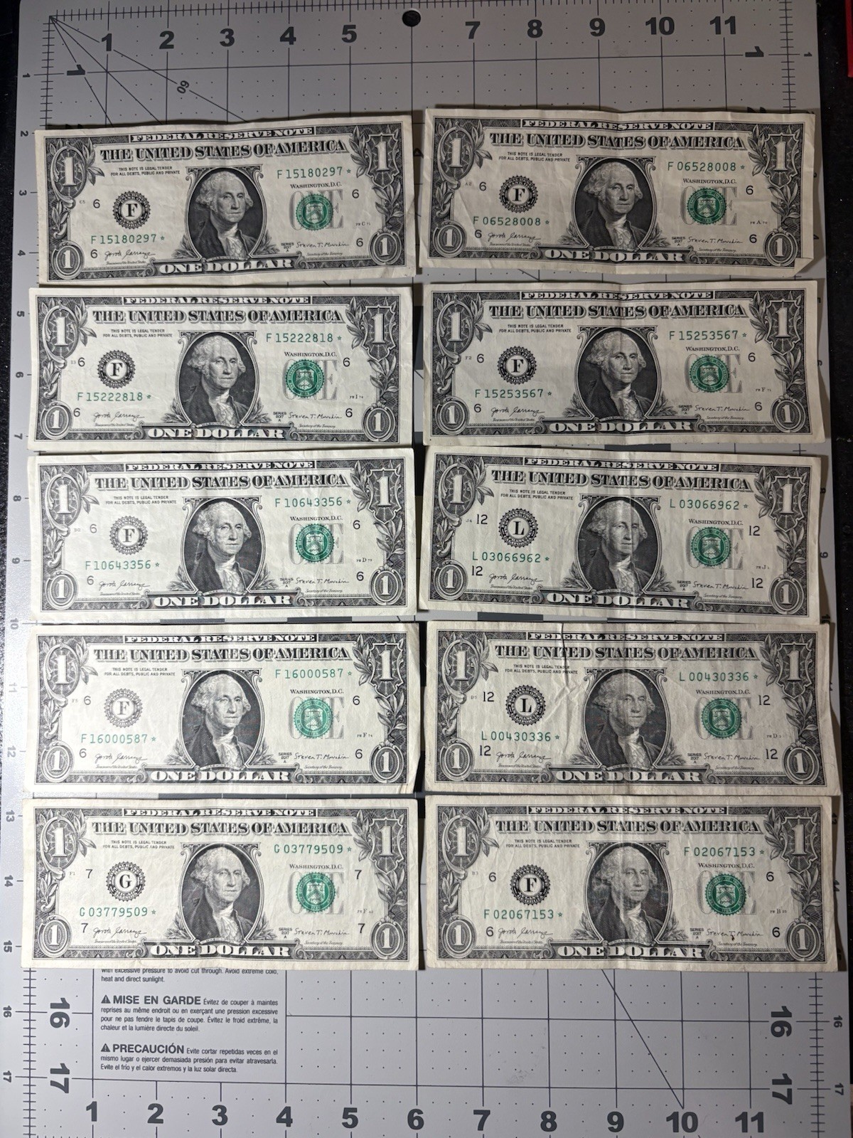 *Star Notes* Federal Reserve One Dollar Notes $1 Circulated, You Pick!