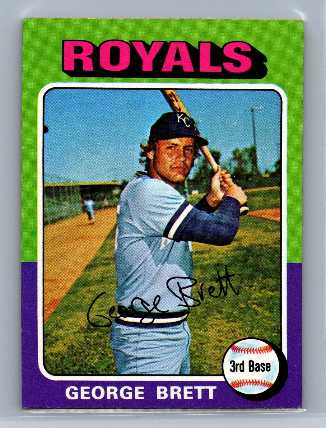 George Brett Royals 1975 Topps MINI RC Rookie Card #228