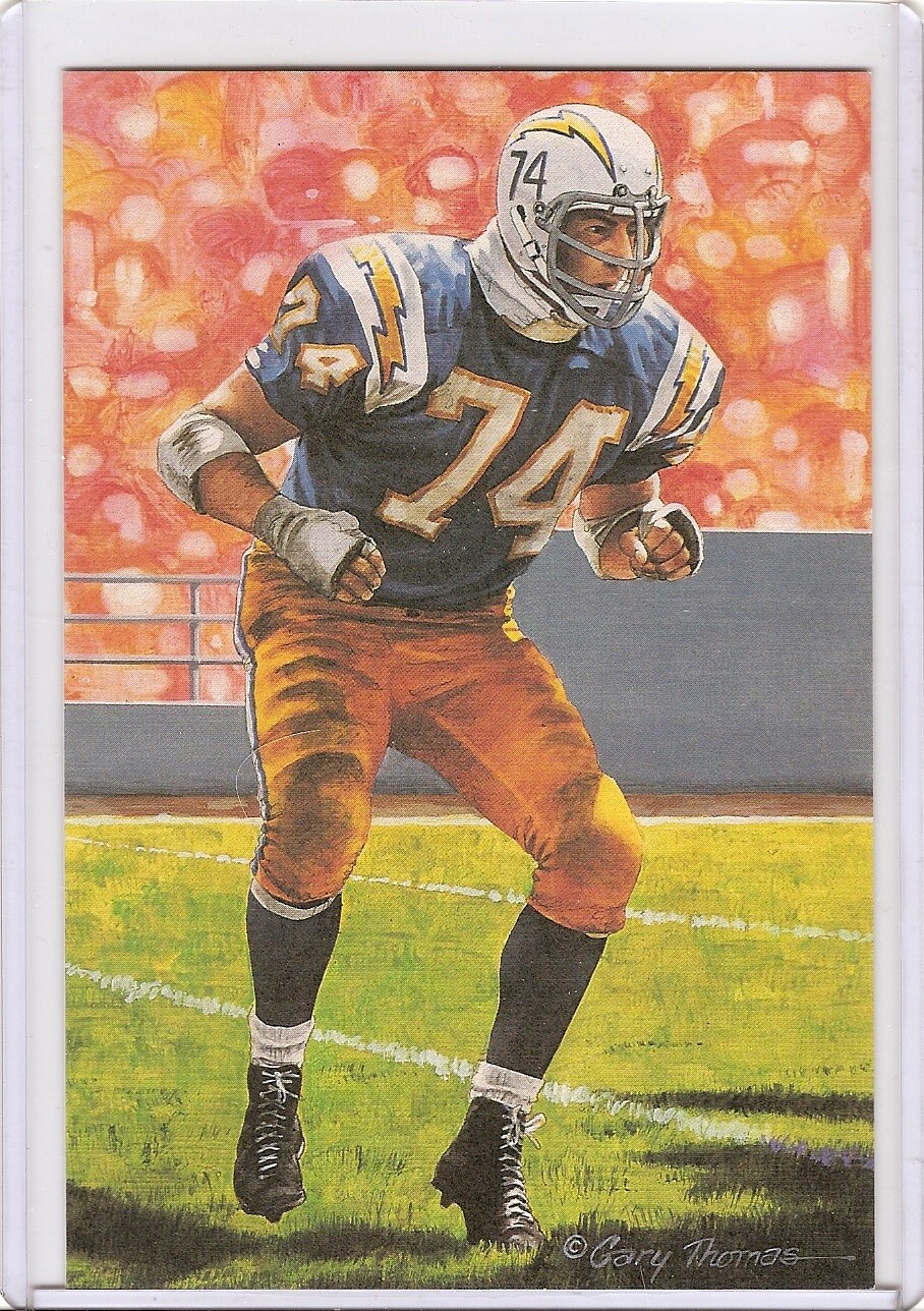 1992 Ron Mix Goal Line Art Postcard Unsigned – Series 4 Four