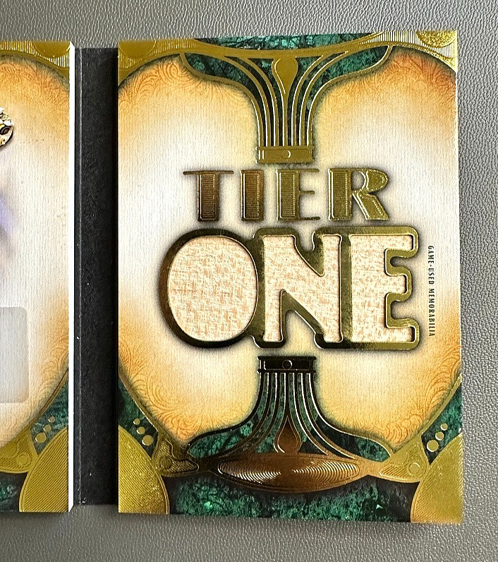 2026 Topps Tier One ARDB-JCH Jackson Chourio Brewers Auto Relic Die-Cut Book /49