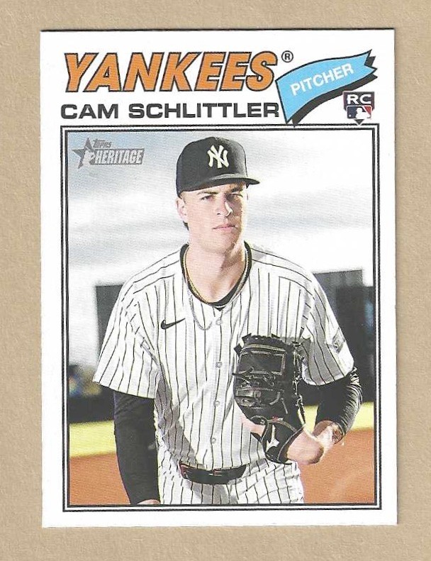 2026 Topps Heritage Cam Schlittler #222 SHORT PRINT SP New York Yankees RC