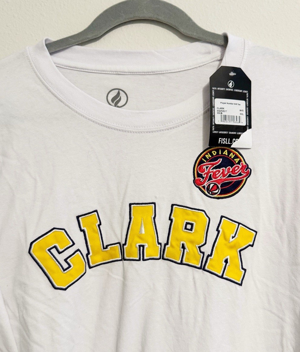 FISLL Unisex Adult Caitlin Clark Indianapolis Fever WNBA T-Shirt Size XXL NEW