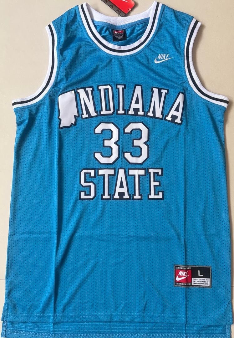 Larry Bird Indiana State Blue NCAA Basketball Jersey Brand New Size XL
