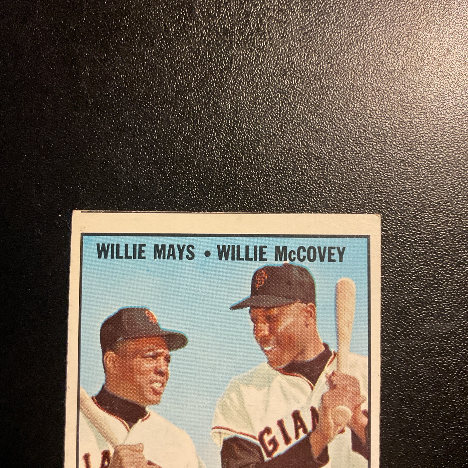 1967 Topps HOFer’s Willie Mays & Willie McCovey #423 San Francisco Giants EX