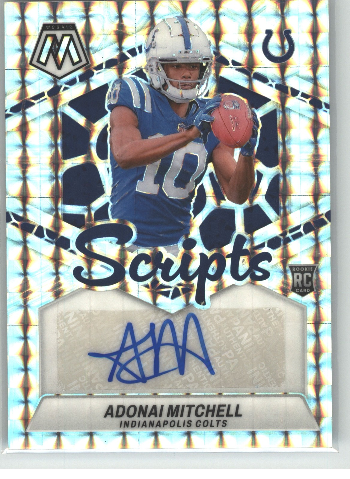 2024 Panini Mosaic #RS-AML Adonai Mitchell Rookie Scripts