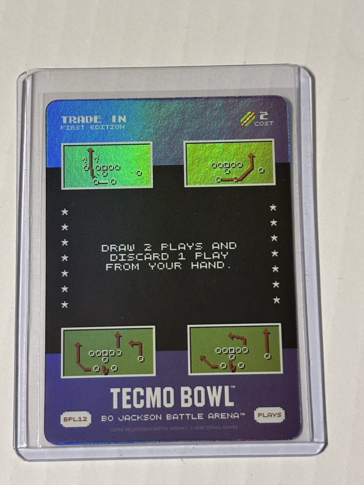 2026 Battle Arena Tecmo Bowl Trade In Bonus Play BPL12 Battlefoil Rare SSP