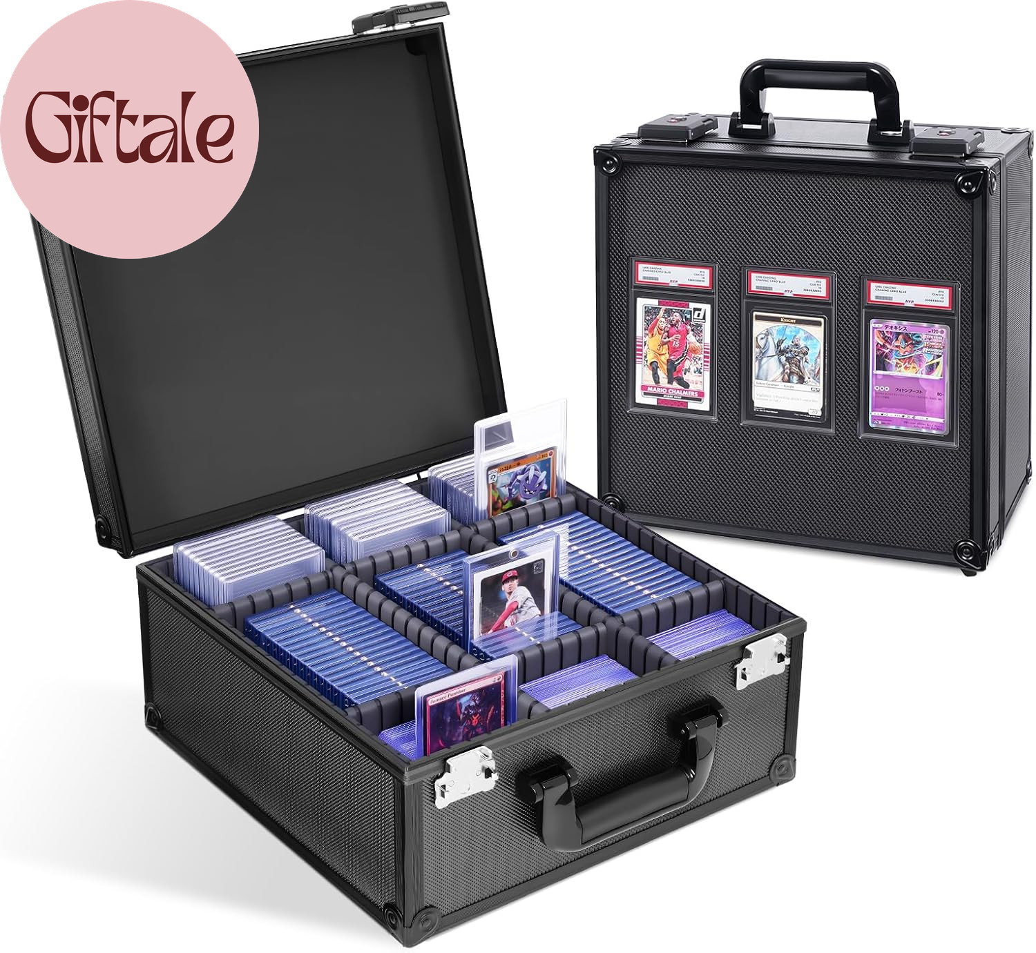 Graded Card Storage Box for PSA with TSA Lock, Aluminum Alloy Trading Card Case