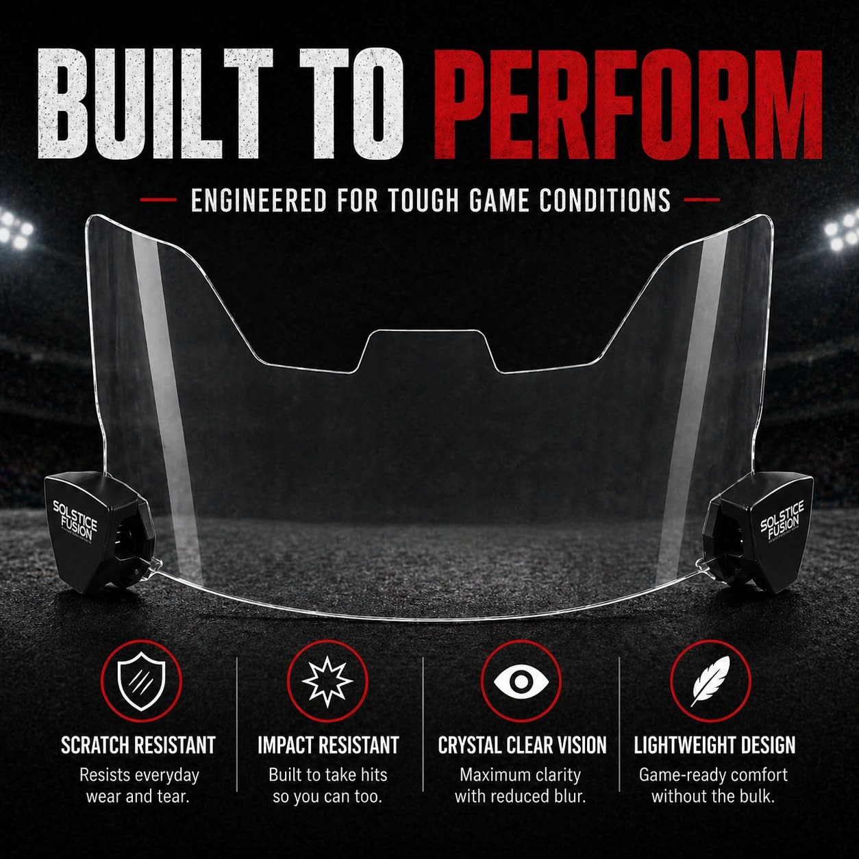 Clear Football Visor for Helmet with Anti-Fog Shield, Scratch-Resistant, UV B…
