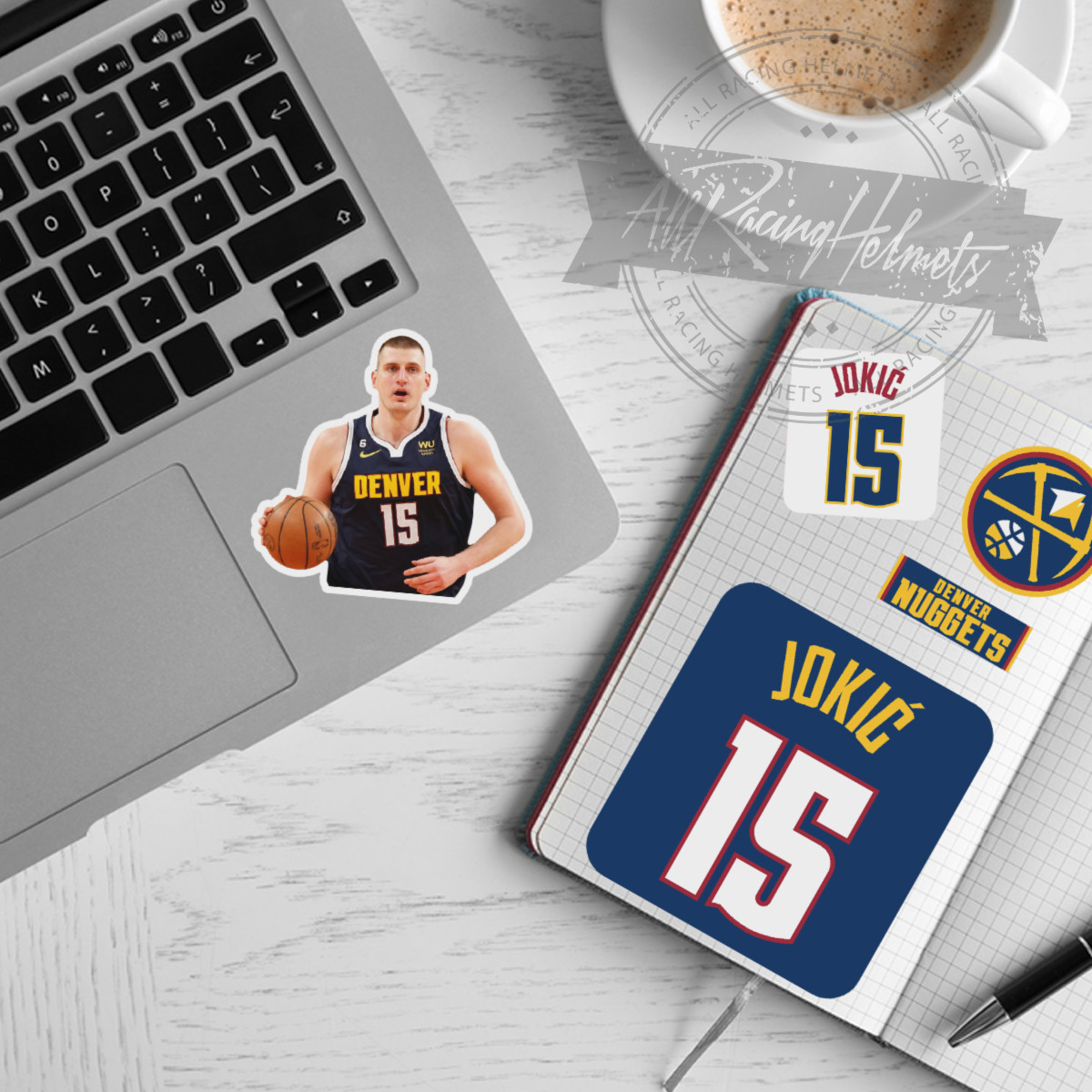 Denver Nuggets NBA Basketball #15 Nikola Jokic A4 Printed Vinyl Decal Sticker HQ
