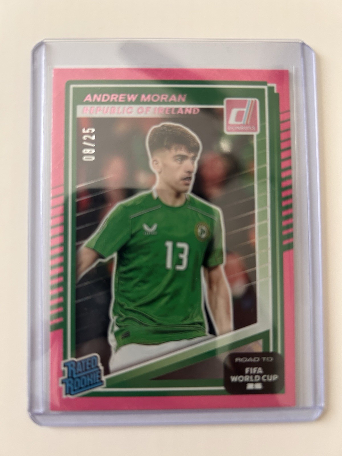 2025-26 Donruss Road To World Cup Ireland Andrew Moran Rated Rookie Pink /25