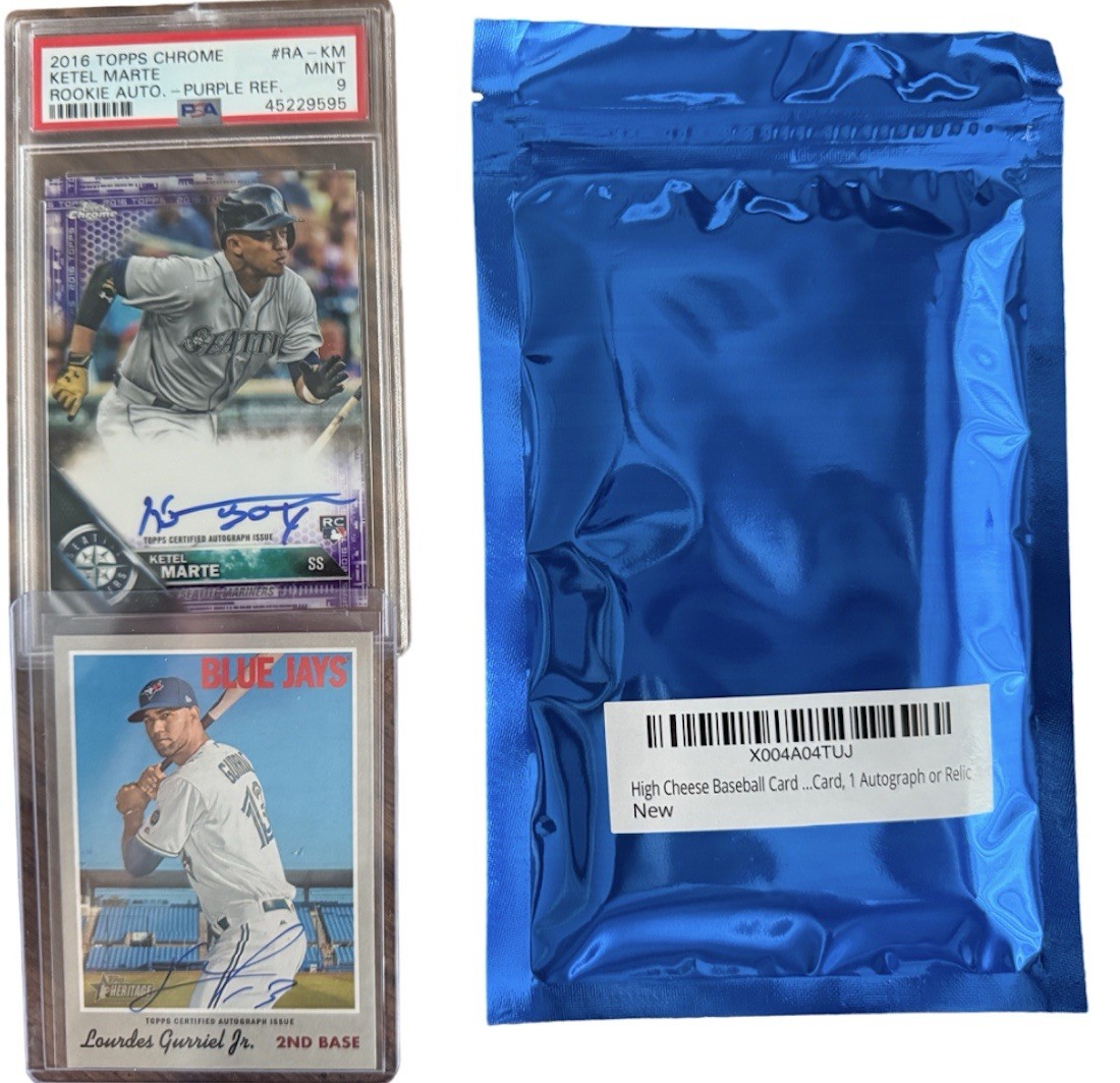 High Cheese Baseball Walk Off Mystery Pack. 1 PSA and 1 Autograph.