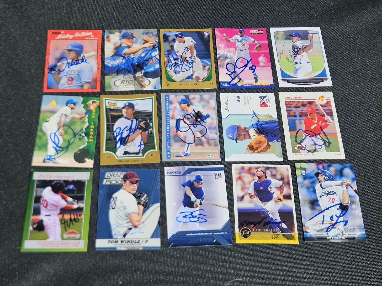 15 Ct LOS ANGELES DODGERS In-person Signed AUTO LOT E