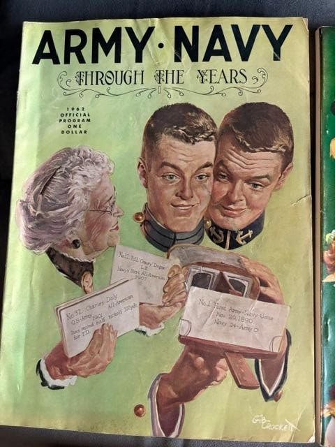 Vtg 1950’s/60’s/70’s-era ARMY vs. NAVY College NCAA Game Program Lot (12)