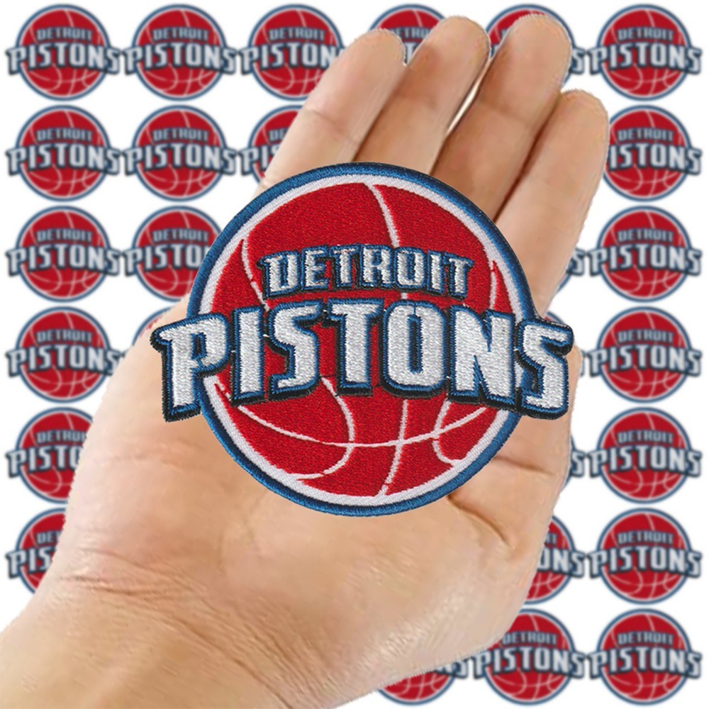 Wholesale Detroit Pistons Nation Logo Size 3.3 in x 2.8 in Sew Iron On Patches