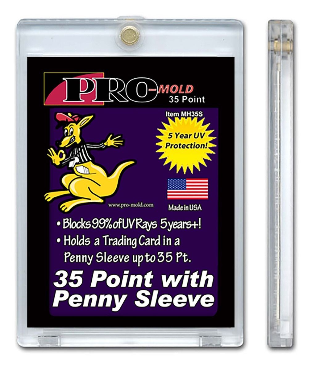(50) PRO-MOLD MH35S ONE TOUCH MAGNETIC REGULAR CARD 35PT PENNY SLEEVE HOLDERS