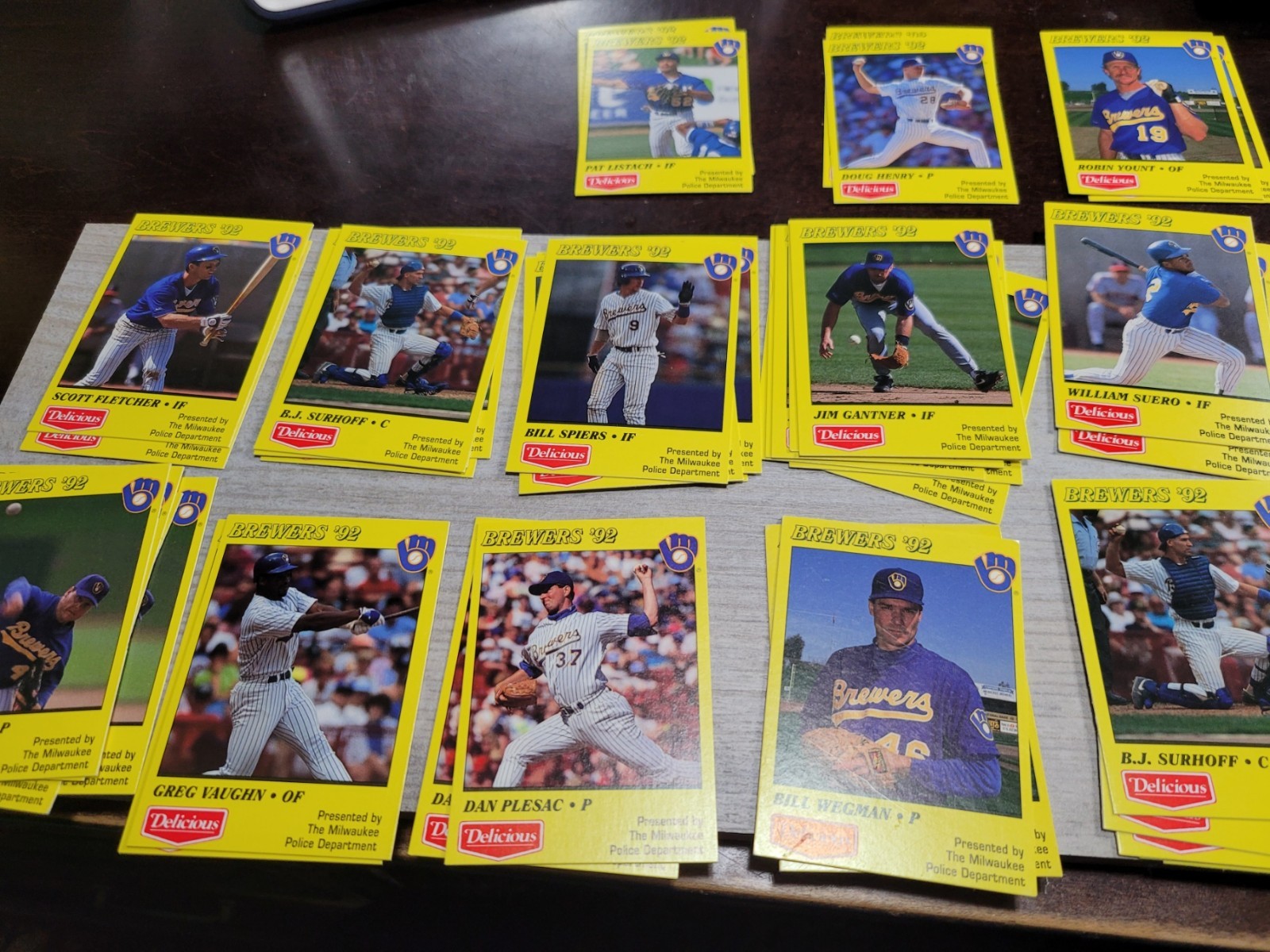 1992 Brewers Police Baseball Card #s 1-30 – You Pick