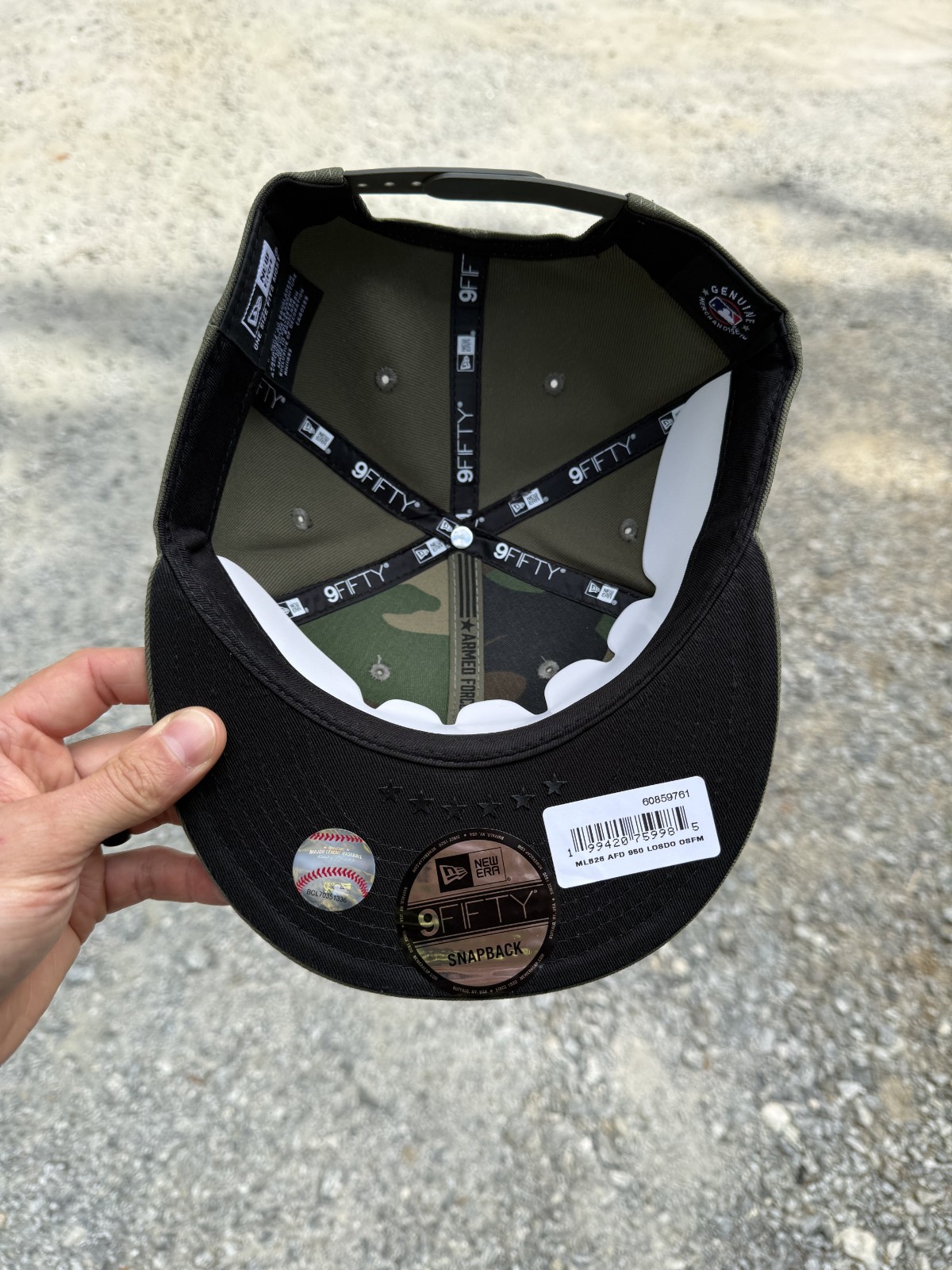Adult New Era Olive Los Angeles Dodgers 2026 Armed Forces Day 9FIFTY Unisex