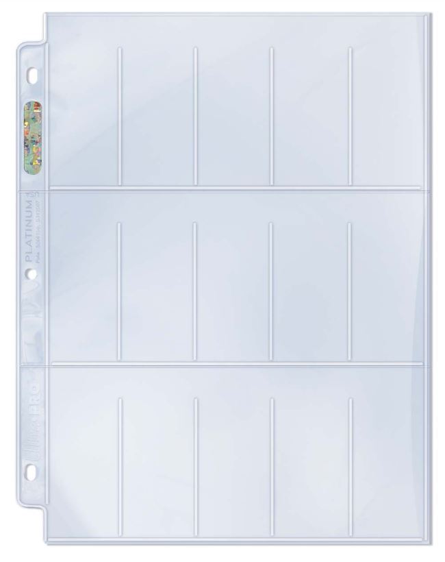 (10) Ultra Pro 15-Pocket Album Pages Mini T-206 Tobacco A&G Trading Cards
