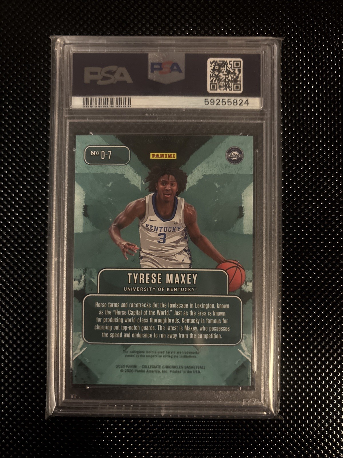 2020-21 Panini Prizm Draft Picks – Downtown Tyrese Maxey #D-7 (RC) PSA9