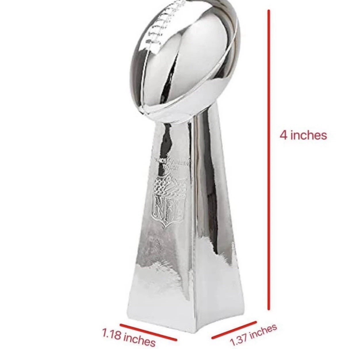 1 pc NFL Vince Lombardi Trophy Mini 4” Trophy League TeamSports Football Fantasy
