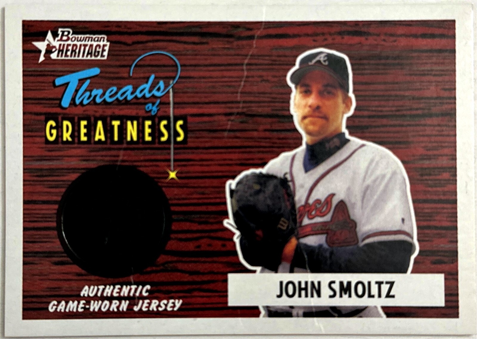 2004 Bowman Heritage Threads of Greatness Jersey John Smoltz #TG-JS2 Braves
