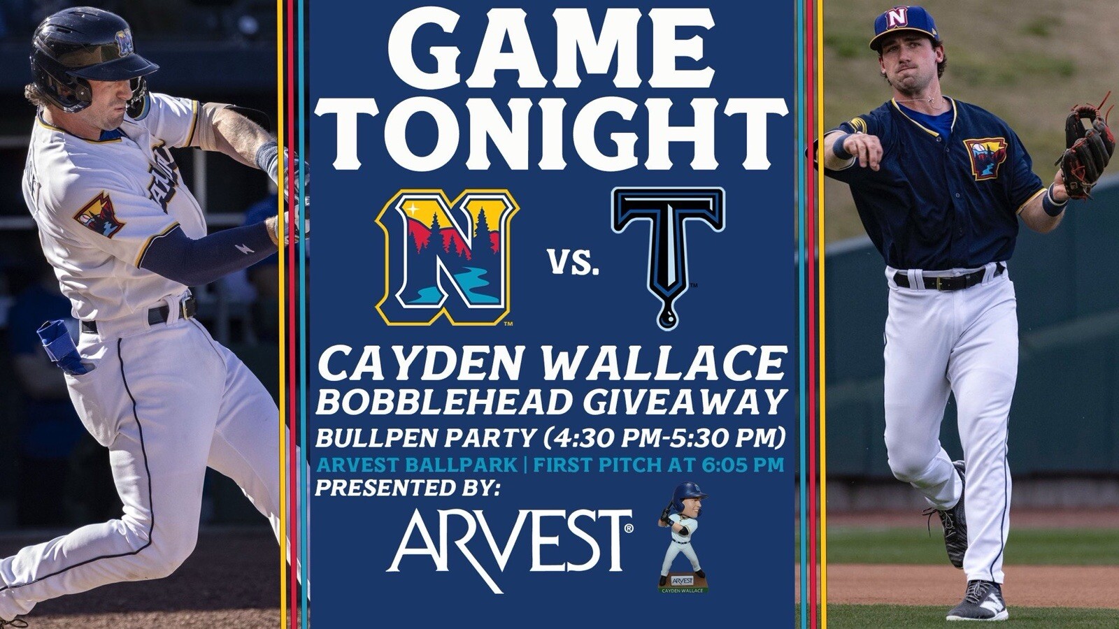 Cayden Wallace Bobblehead 2024 Northwest Arkansas Naturals SGA Giveaway