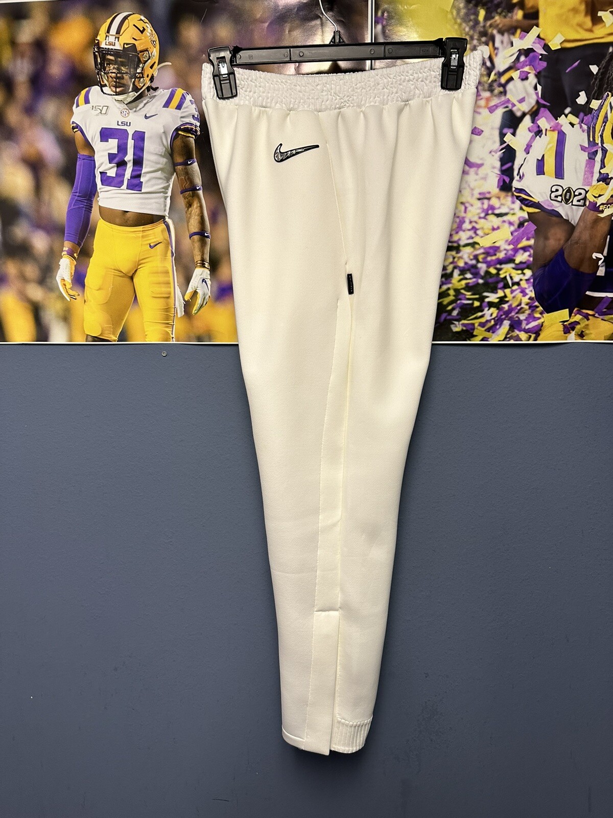 LSU Football #31 player Issued 2020 National championship Suit + Player Pass + +
