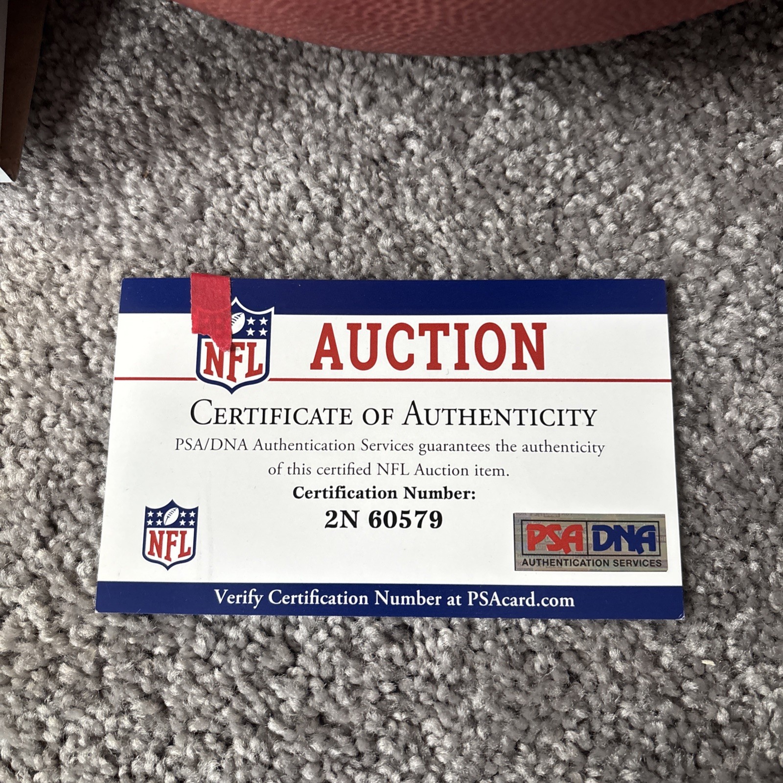 Daniel Jones NFL Colts QB Autographed Authentic Wilson NFL Football With COA