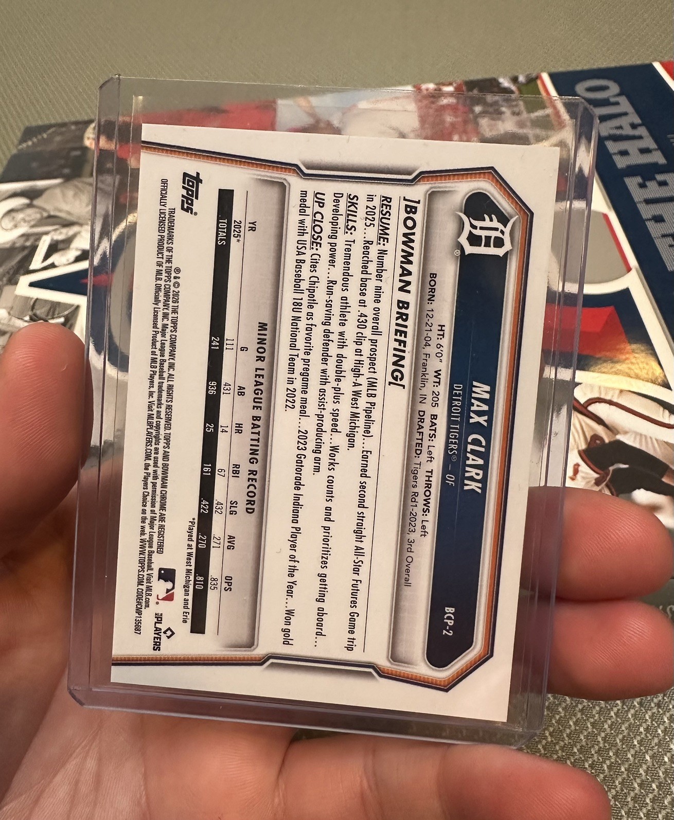 2026 Bowman Chrome SSP Image Variation Mojo Max Clark Detroit Tigers BCP-2 🔥💎
