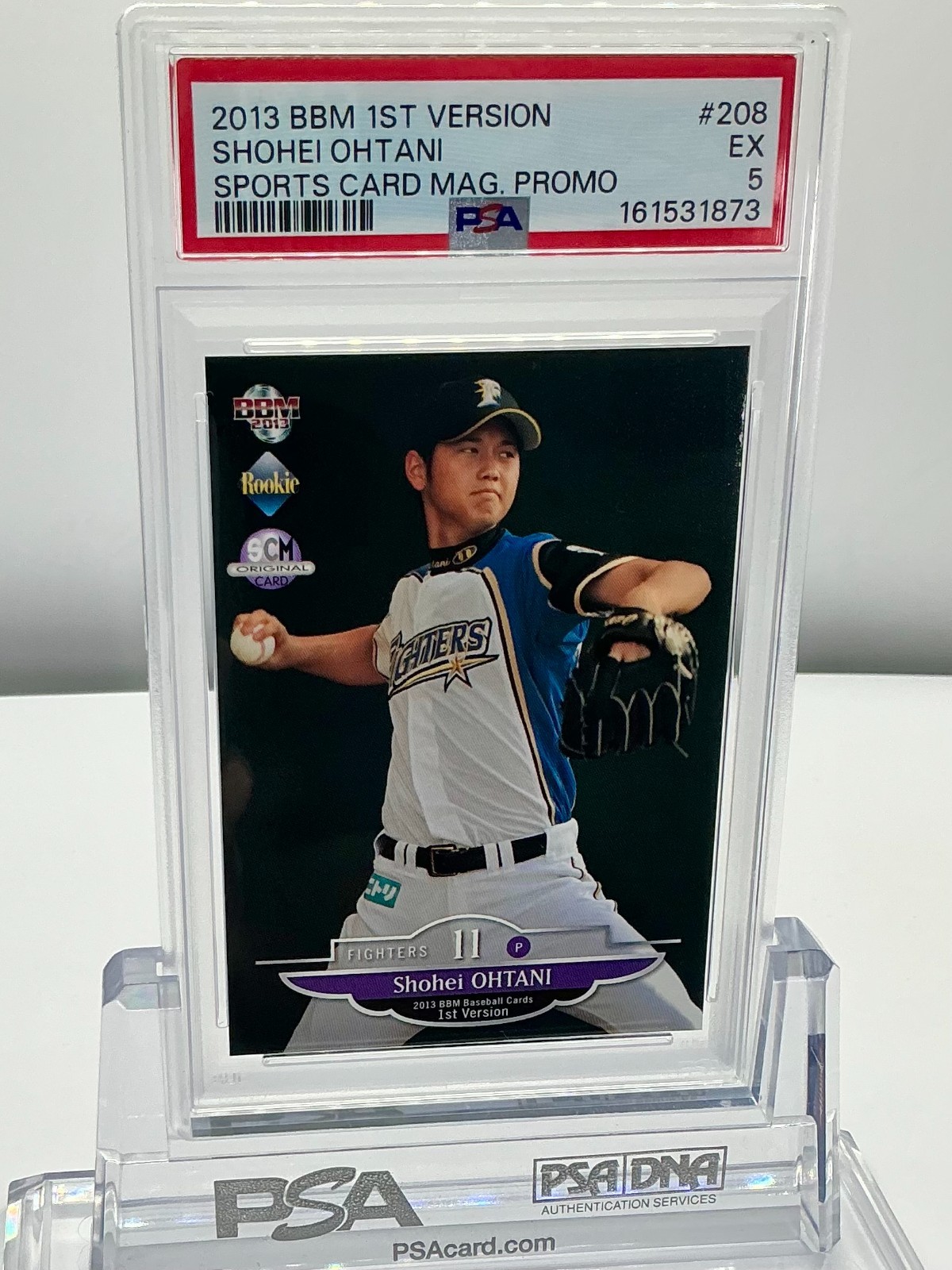 SHOHEI OHTANI 2013BBM 1ST VERSION SPORTS CARD MAG PROMO#208 PSA5!POP7!(RC)