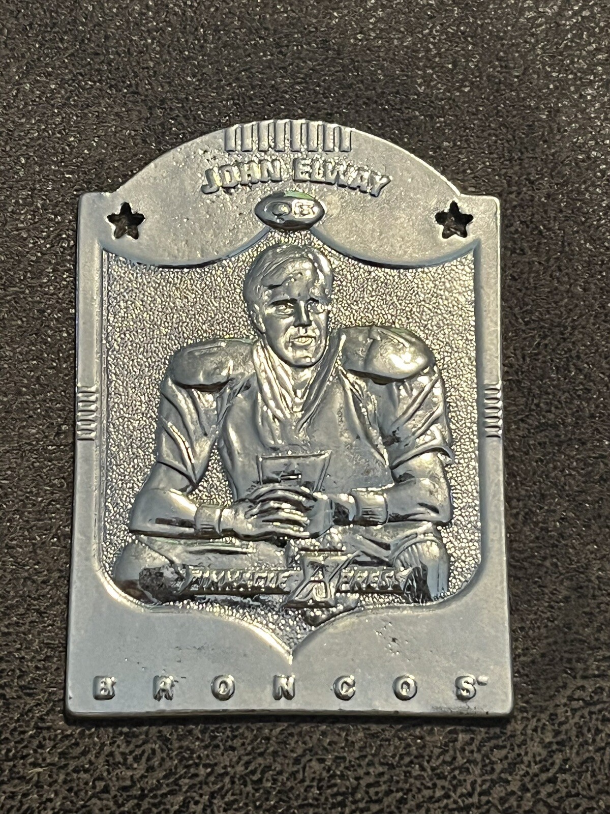 1997 Pinnacle XPress Metal Works JOHN ELWAY Silver #9 (Serial #d /400)