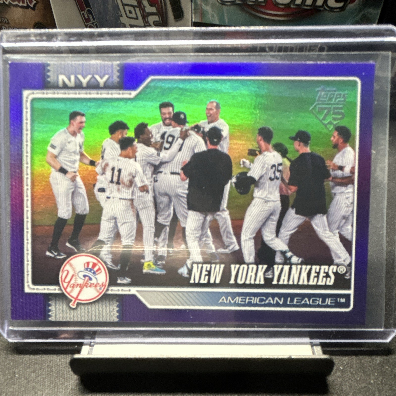 Topps 2026 Series Two New York Yankees Purple /250 Team Card #628