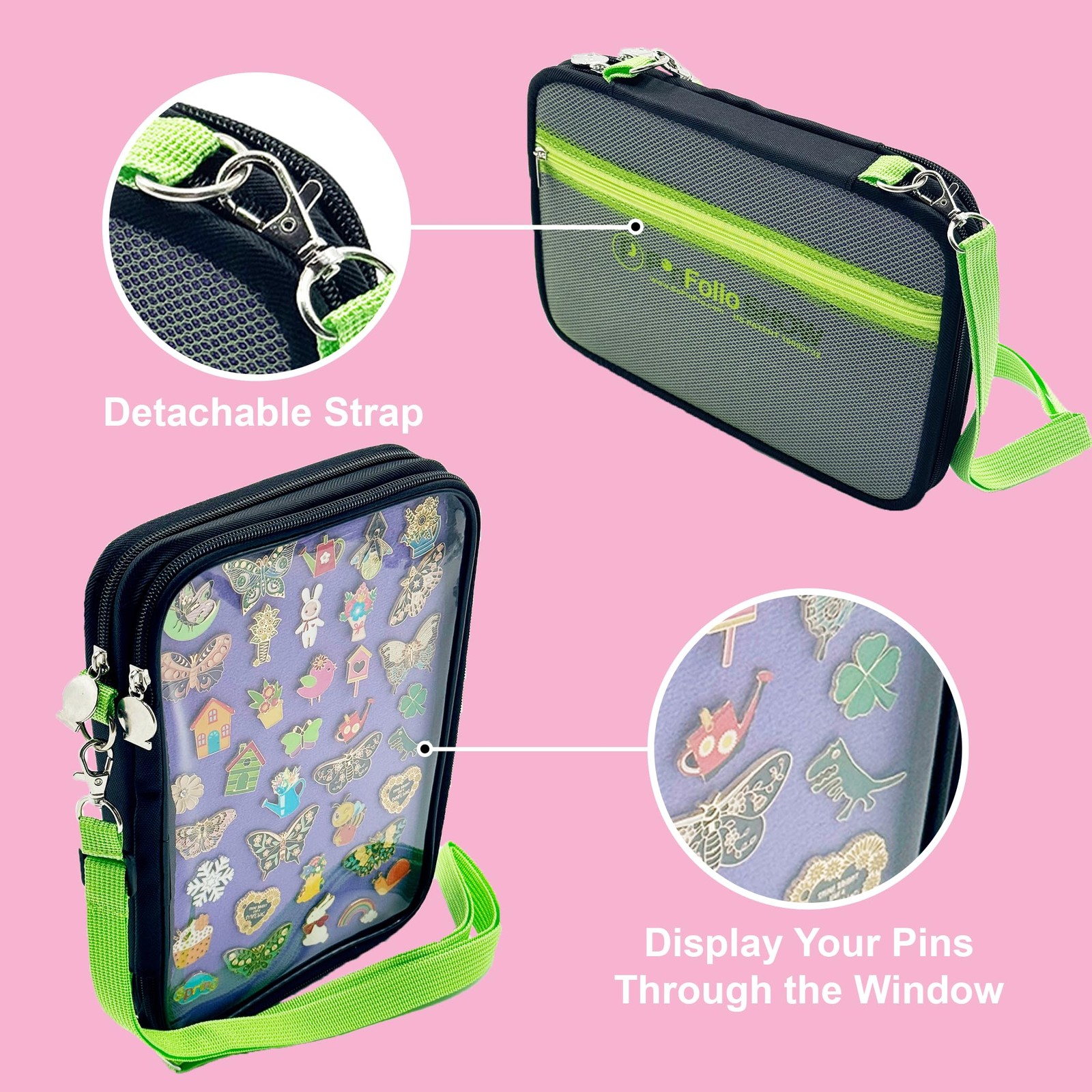 PinFolio Show Pin Display Bag, Lightweight Pin Book Designed for Storage & Ea…
