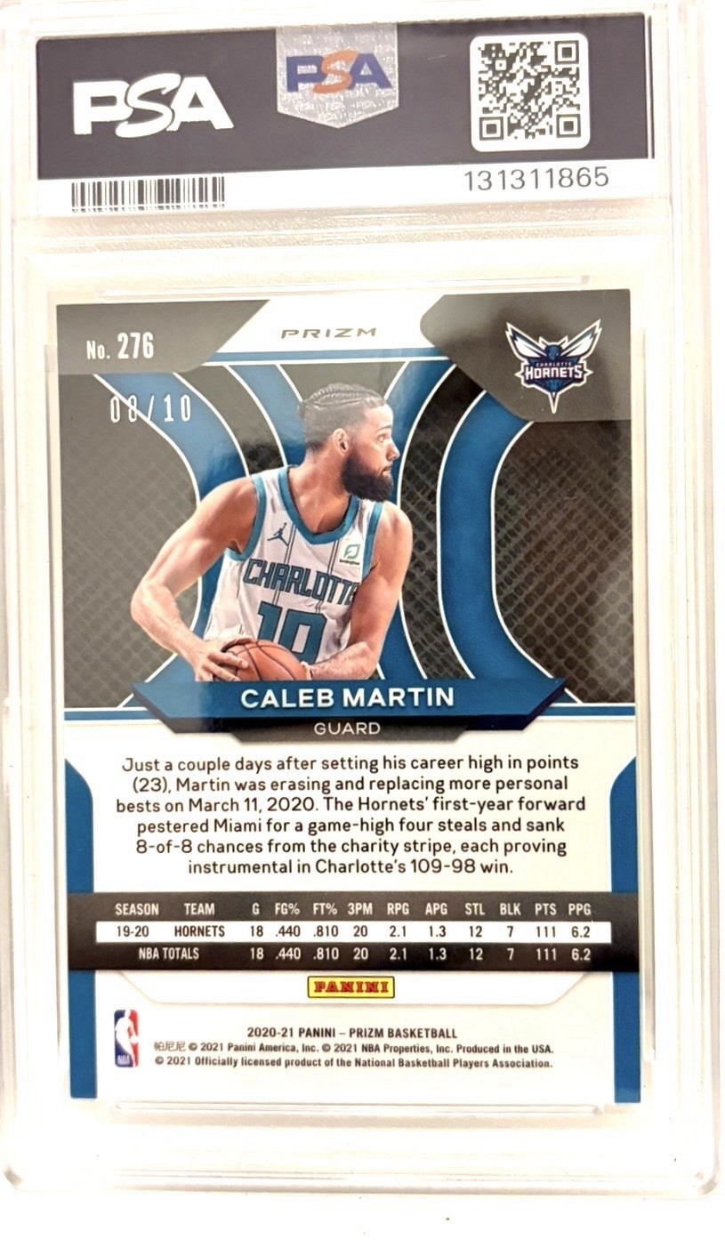 2020-21 Panini Prizm Caleb Martin #276 Gold Shimmer Prizm /10 (RC) Rookie