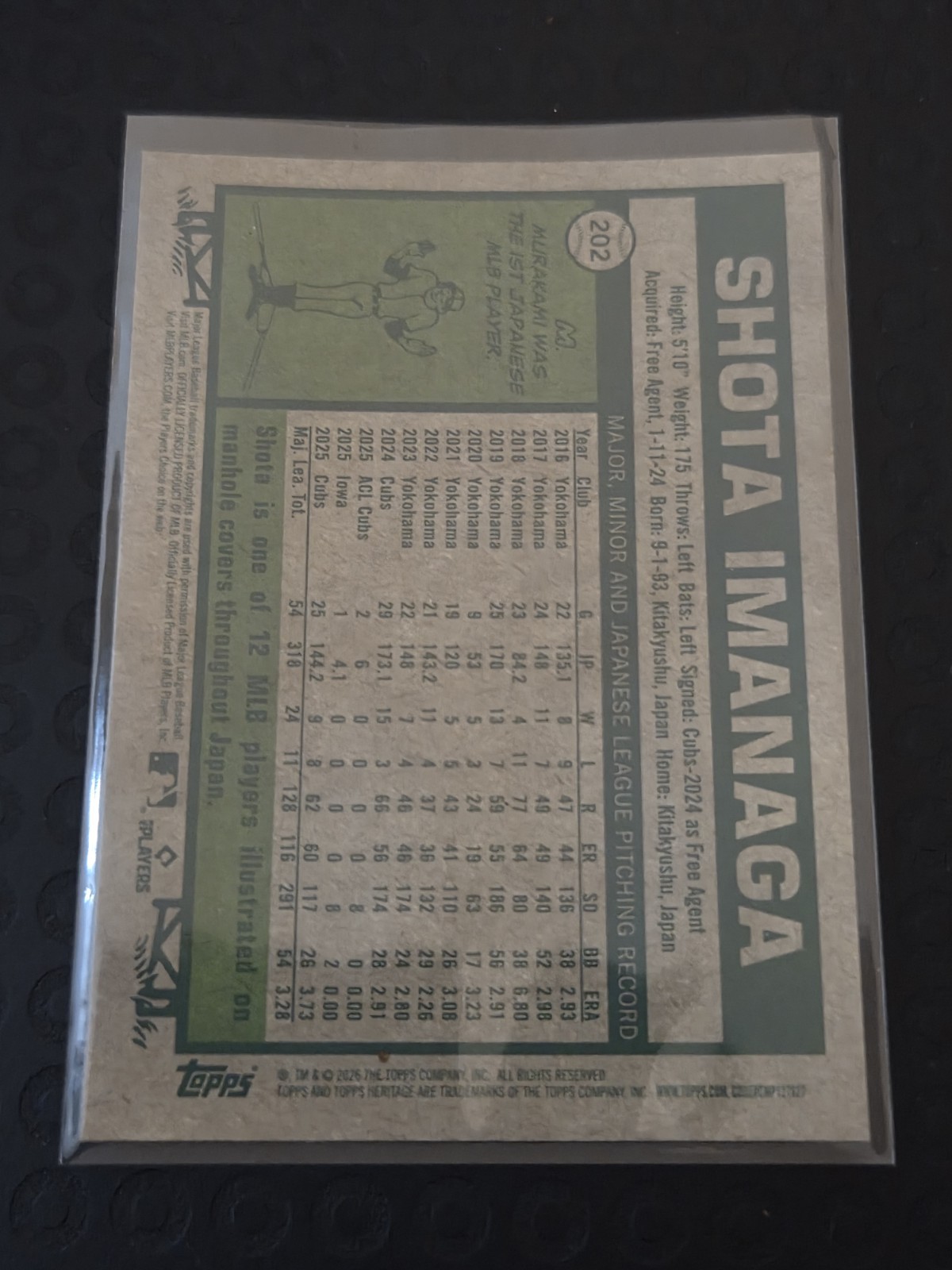 2026 Topps Heritage Baseball Sparkle #202 Shota Imanaga