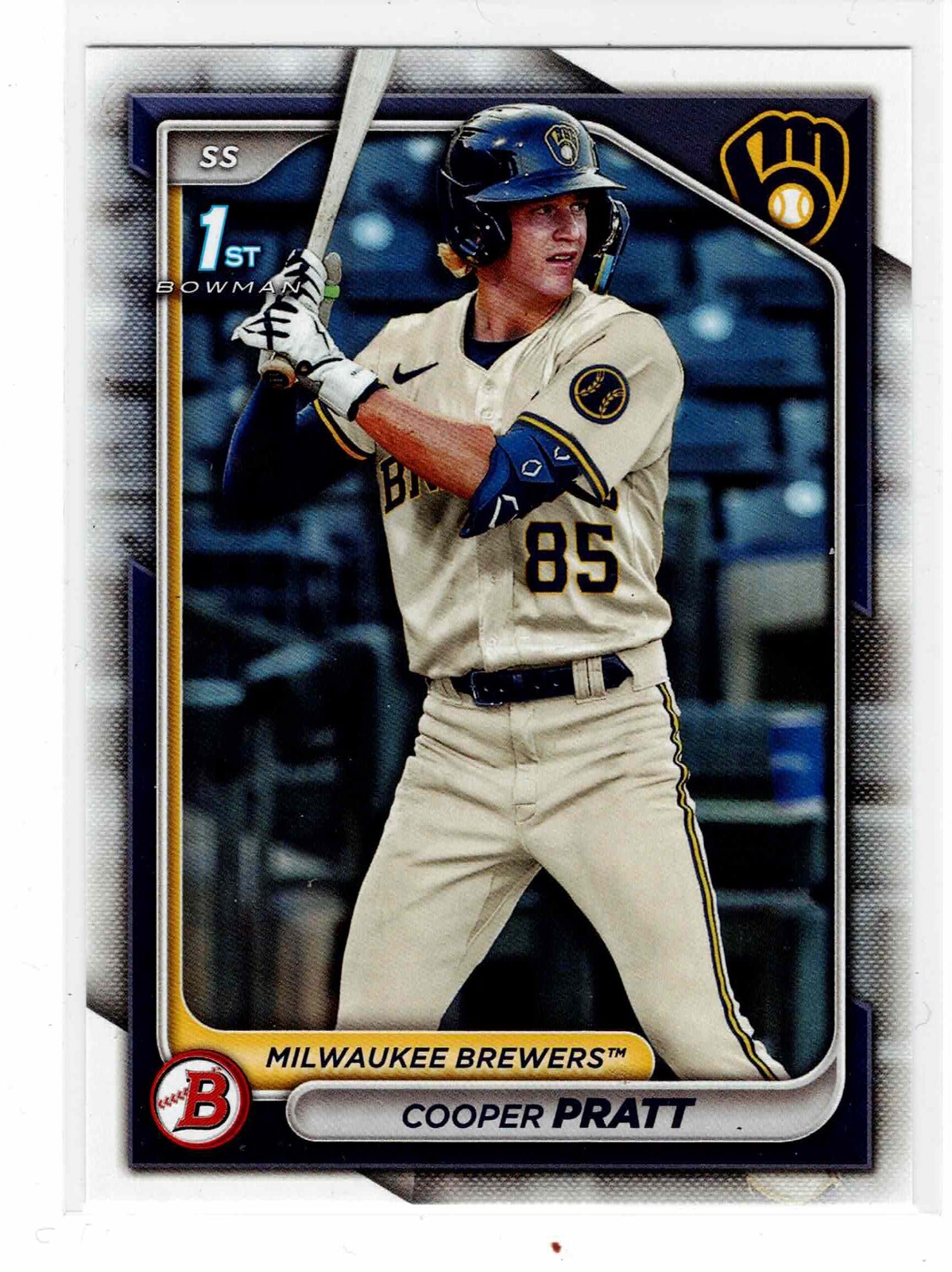Cooper Pratt Milwaukee Brewers 2024 Bowman prospect 1st Bowman