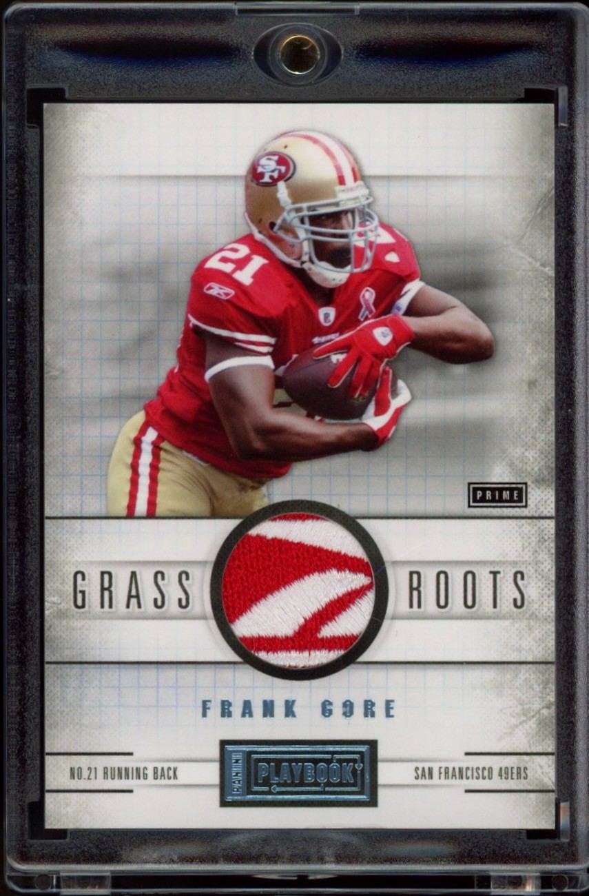 2012 Panini Playbook Frank Gore Game Worn Patch Reebok Logo 1/1 One of One