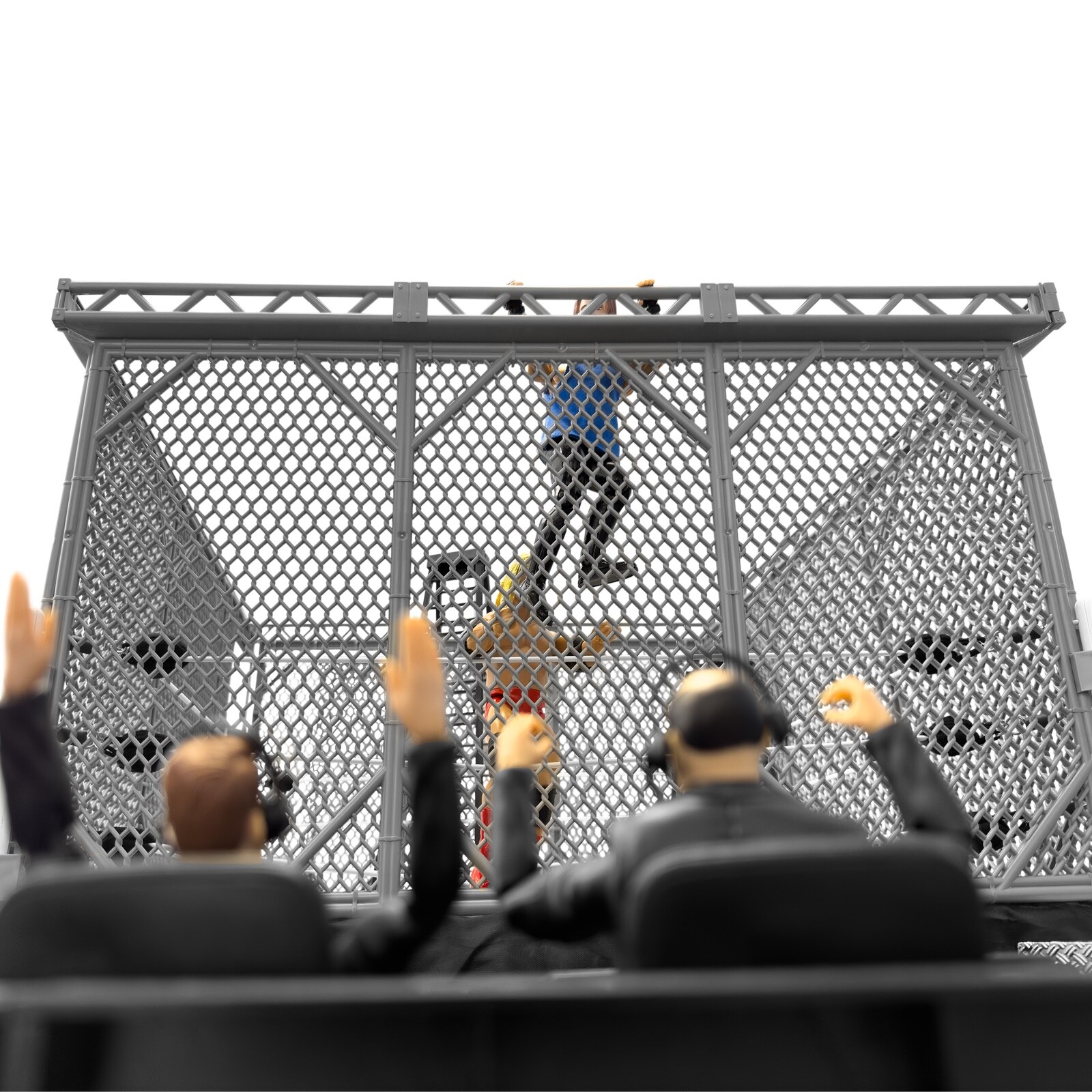 Steel Cage Playset for Figures Toy Company Wrestling Ring