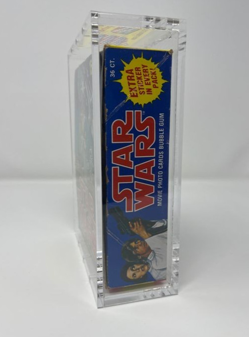 Acrylic Display Case Magnetic Lid FITS 1977 Topps Star Wars 1st Series 1 Wax Box