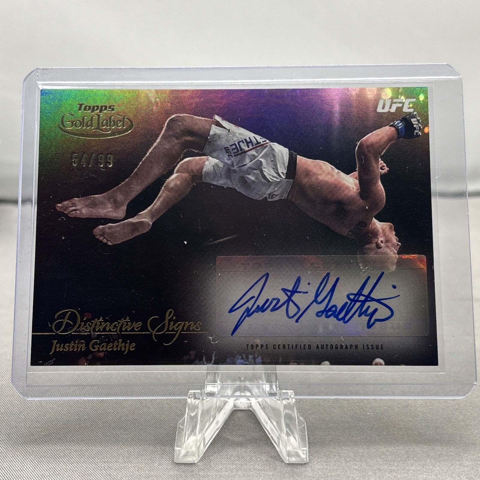 2024 Topps Gold Label UFC Distinctive Signs Justin Gaethje Auto DSS-JG /99